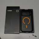 LOOXER Armor Rugged Magnetic Case for iPhone 17 Pro Max (6.9) | Military-Grade Drop Protection, Shockproof Bumper with Side Grip | MagSafe Compatible + Screen Protector Included (Orange,17 Pro Max)