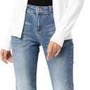 GRACE KARIN Womens Long Sleeve Knit Cardigan Sweaters Casual Dressy Open Front Button Down Cardigans Spring Outfits (White, S)