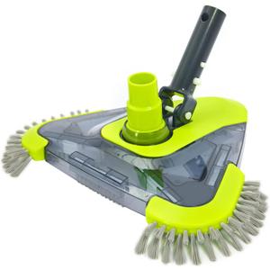 Sepetrel Upgrade Pool Vacuum Head with Side Brush & Universal Rotatable Hose Adapter,Weighted Triangular Shape(Safe for Vinyl Liner Pool) Sepetrel Upgrade Pool Vacuum Head with Side Brush & Universal Rotatable Hose Adapter,Weighted Triangular Shape(Safe for Vinyl Liner Pool)