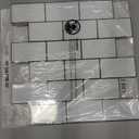Art3d Peel and Stick Backsplash for Kitchen White Subway (10 Tiles, Thicker Design) (White With Black Grout)