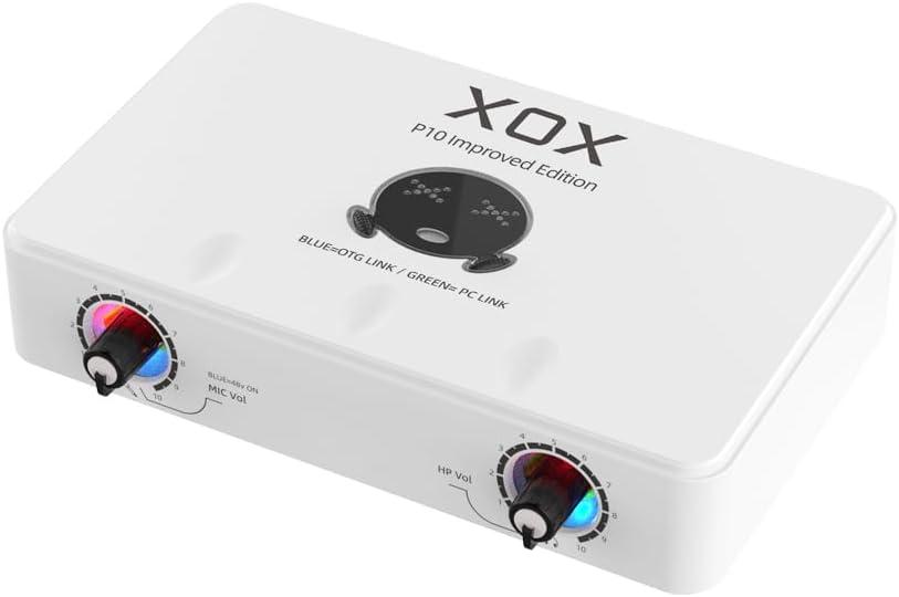 XOX P10 USB Audio Interface for live Streaming, singing,Recording and Podcasting Studio Quality Recording with driver panel