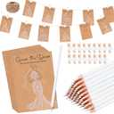 30 Sets Guess the Dress Bridal Shower Games for Guests Wedding Shower Games Cards Water Soluble Pencils with Fun Heart Wooden Clip and 1 String Rope Wedding Party Supplies Games Ideas