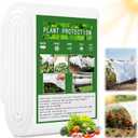 10 x 33 Ft White Shade Cloth for Garden, 1.2 oz/yd Thick Non-Woven White Light Refraction Sun Shade Cloth Cover for Protecting Outdoor Plants Vegetables from Direct Sunlight
