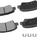 cciyu D1445 Ceramic Rear Brake Pad Set Fit For 2012-2017 For Hyundai Azera,2009-2015 For Hyundai Sonata,2011-2016 For Kia Optima