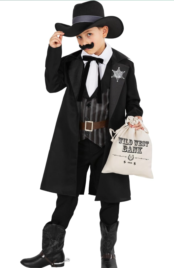 Morph Cowboy Costume for Boys Kids Cowboy Costume Boys Western Sheriff Outfit for Boy Halloween Costumes For Kids, Size: L