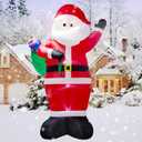 10 Foot Christmas Inflatable Santa Claus Carries The Package Christmas Blow up Indoor Outdoor Yard Decoration- WM - 10