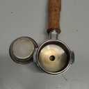 58mm Portafilter Double Spout Compatible with E61 Group Head, 2 ears 58mm Portafilter with Filter Basket and ABS Handle