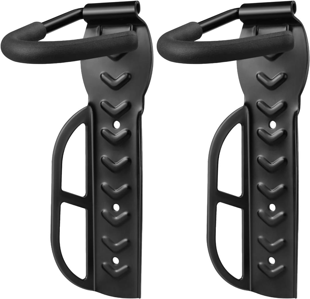DkOvn 2 Pack Bike Rack Garage Wall Mount, Wall Mount Bike Rack with Screws, Heavy Duty Steel Vertical Bike Hook Holds Up to 66lb for Indoor Storage