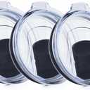 3 Pack 20 oz Tumbler Lid, Magnetic Slider Replacement Lids for YETI 20 oz Tumbler, 10/24 oz Mug and 10 oz Lowball, Spill Proof Cup Lids Covers Compatible for Ozark Trail, Old Style Rtic, BPA Free