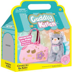 Creativity for Kids Cuddly Kitten Kit | Adopt, Accessorize & Decorate a Plush Pet | Toddler Purse & BFF Jewelry Gift for Girls | Encourages Imaginative Play & Fine Motor Skills (Ages 4+)