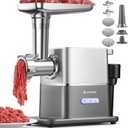AAOBOSI Meat Grinder Electric 3000W Max with 60dB Quiet DC Motor, Auto-Reverse & Storable Food Pusher - 3 Speed Settings,Grinding, Sausage & Kibbe Making for Home Use