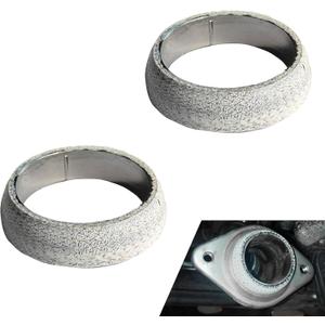 2PCS Exhaust Manifold Gasket, 2.56inch Sealed Exhaust Manifold Gasket, Prevent Leaking Between Exhaust Pipe and Exhaust Manifold, Universal Replacement Donut Gasket (65MM)