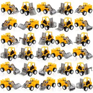 Sosation 36 Pcs Construction Party Favors Engineering Trucks Small Digger Truck Toys Pull Back Vehicles Mini Excavator Toy Car Set for Kids Birthday Boys Girls Stocking Stuffers (Full Set)