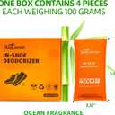 4 x Shoe Deodorizer,Charcoal Odor Absorber,Odor Eliminator, Air Freshener, Reusable Smell Absorber for Shoes, Gym Bags(4 Pack) (3.88 Ounce (Pack of 4), Orange)