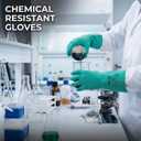 Nitrile Chemical Resistant Gloves 12 Pairs, 18mil, Reusable Heavy Duty Safety Work Gloves, for Industrial & Cleaning, Acid Alkali Oil Protection, Puncture Resistant, Large