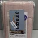 MIULEE Linen Texture Curtains for Bedroom Solid 100% Blackout Thermal Insulated Pink Curtains Grommet Room Darkening Curtains/Draperies for Living Room Nursery 52x84 Inch (2 Panels)