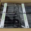 Blue Sky Novelty Black Plastic Soup Spoons, 384 Count Bulk Disposable Cutlery for Weddings, Parties, Catering & Events