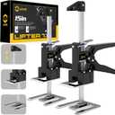 Labor Saving Arm Jack Handle 15 in Lever Arm Lifter Drywall Lift for Wall Tile Locator, Multi-Function Height Adjustment, Door Panel, Cabinet Jack Board Weight 365lb, Lift Range 9.8in
