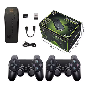 Retro Game Console Stick Builtin 20000+ Classic Games, 4K HDMI Output Nostalgia Plug & Play Retro Video Gaming Stick with 18 Emulators and Dual 2.4G Controller（63GB）