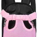 Inspack Dog Cat Backpack Carrier, Dog Carrier Adjustable for Small Medium Dogs, Pet Dog Front Chest Carriers Backpacks, Puppy Carrier Sling Backpack, Holder Papoose for Cat BodySmall Size (S (Fit 2-4 lb), Pink)