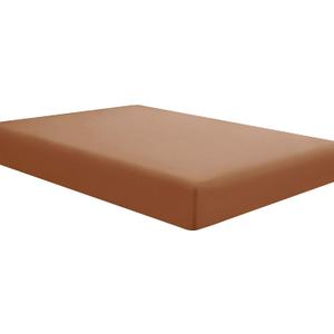 Sfoothome Mocha Fitted Sheet, 14 Inch Deep Pocket, Microfiber Sheets, Twin XL Size