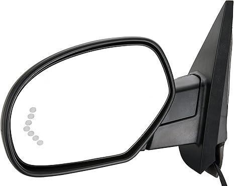 Side View Mirror Fit for 07-13 Chevy Silverado 1500 2500 HD 3500 HD,GMC Sierra 1500 2500 HD, Yukon/Yukon XL 1500-Power Heated Manual Folding with Arrow Turn Signal Puddle Light Driver Side