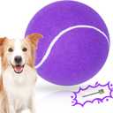 Big Tennis Ball for Dogs, Giant Dog Tennis Ball Toy Large Outdoor Sports Gift for Small Medium Large Dog (Purple, 9.5 inch)