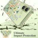 GVIEWIN for iPhone 17 Case, with Screen Protector+Camera Lens Protector, [NonYellowing] Clear Floral Slim Shockproof Protective Hard PC Back Women Phone Case for iPhone 17 6.3", Bloomtrail/Colorful