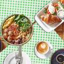 DYLIVeS Green Gingham Napkins, Green and White Checkered Guest Towel Plaid Party Napkins Disposable Paper Hand Towels for Luncheon, Dinner, Picnic, Birthday, Easter, Graduation Party, 3-Ply, 50 Pcs