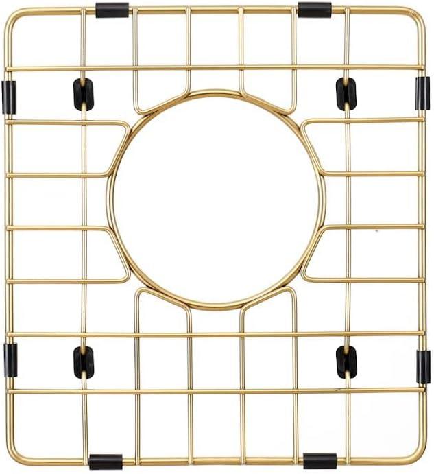 Starstar Sinks Protector Matte Gold 304 Stainless Steel Kitchen Sink Bottom Grid, Rack (11.25 L x 12 W)