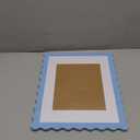 11x14 Wavy Picture Frame with Mat for 8x10, Real Glass and Wooden Frame - Tabletop or Wall Hanging Photo Frame (Pack of 1, Blue)