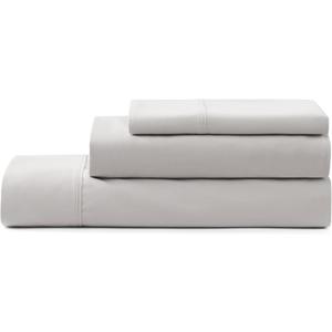 UGG Hedi Twin Sheet Set 3-Piece Luxury Cooling Sheets Deep Pockets Premium Bedding with 1 Pillow Sham Hypoallergenic Machine Washable Soft Lightweight Bed Set for Dorm or Kid Bunk, Twin, Stone Grey (Gray)