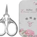 Acouto Stainless Steel Sewing Scissors Portable Thread Embroidery Tailor Handicraft Scissors Antique Copper (Silver)