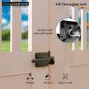 HILLMASTER Double Sided Gate Latch for Wooden Fence,Heavy Duty Swinging Door Latch Two Sided Gate Door Latch for Outdoor Fence,Self Locking Gate Latch Gate Hardware for Wood Gates,Pool,Backyard,Garden