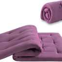 Japanese Floor Futon Mattress Twin Size 39"x 80", Foldable Floor Bed Mattress, Portable Tatami Mat Sleeping Pad, Folding Futon Cushion, Roll Up Floor Lounger for Guest Room Dormitory (Purple)