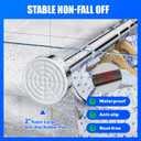 Ausemku Shower Curtain Rod Tension - 32-80 Inch Never Rust Non-Slip Spring Tension Curtain Rod No Drilling Stainless Steel Curtain Rod Use Bathroom KitchenSilver