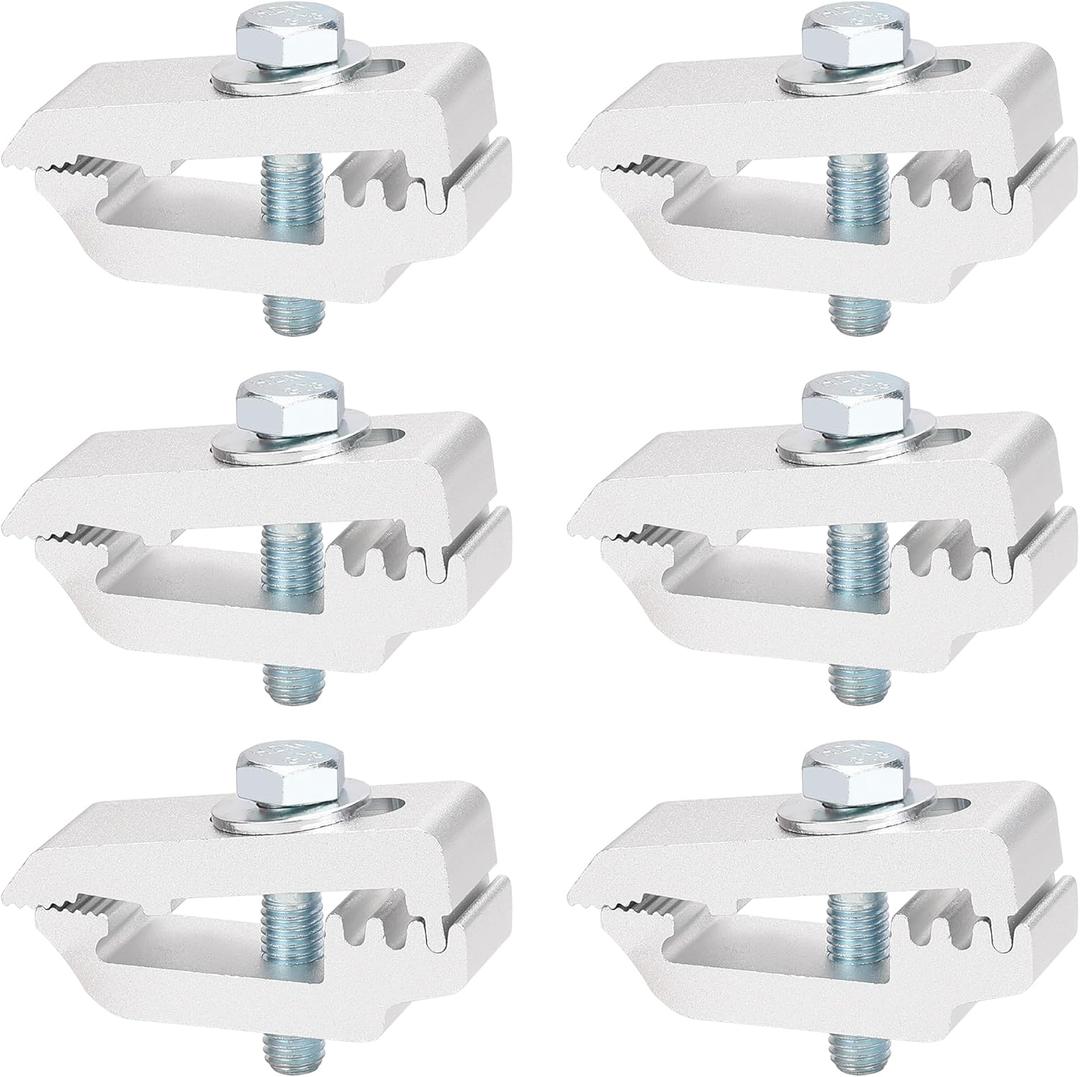 Hromee Mounting Clamps Low Pro for Truck Topper Cover, Cap, Camper and Aluminum Replacement Clamp Assembly for Edge Tonneau Covers 6 Pack