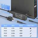 90W AC Adapter for Dell OptiPlex Micro 9020 7010 7020 7040 7050 7060 7070 7080 5050 5060 5070 5080 5090 3040 3046 3050 3070 3080 3090 MFF Business Desktop,Power Supply Cord for Optiplex Micro PC