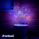 Anordsem Solar Garden Lights Outdoor: Bendable Copper Wire with 120 LED Firework Beads - Colorful Waterproof DIY Fairy Decoration for Yard Pathway Patio - Gifts for Women Mom Homeowners