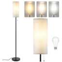 Floor Lamp for Living Room, 3 Color Temperature Modern Standing Lamps, Minimalist Pole Lamp Tall Lamps for Bedroom Living Room Office,Black