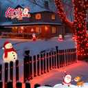 JMEXSUSS 2 Pack Solar String Lights Outdoor Waterproof, Total 400 LED 151FT Solar Christmas Lights Outdoor, 8 Modes Christmas Light for Outside Patio Yard Tree Decorations, Red