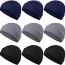 Geyoga 8  Pieces Winter Beanie Hats Trawler Short Beanie Watch Hat Warm Knit Fisherman Skull Cap for Men Women, 8 Colors