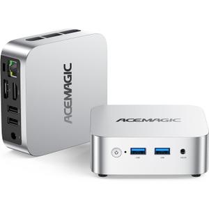 ACEMAGIC V1 Mini PC Computers, Intel Twin Lake N150(Turbo 3.6GHz), 16GB DDR4 RAM 1TB M.2 SSD Mini Desktop Computer, 4K HDMI DP/2xUSB3.2 WiFi6/BT5.2, VESA GbE, HTPC/Business Office Micro Pc