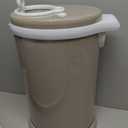 Ubbi Stainless Steel Diaper Pail, Odor Locking, No Special Bag Required, Award-Winning, Registry Must-Have, Taupe