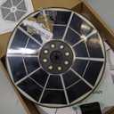 Upgraded Solar Fountain Bird Bath with 60 LED Lights, Solar Powered Water Fountain Pump with 4000mAh Battery 7 Nozzles 4 Fixers, for Garden Patio Pond Birdbath Pool