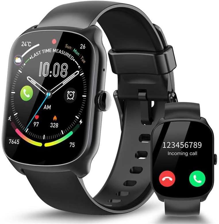 Smart Watch for Men Women Answer/Make Calls, Black Smart Watch for Men Women Answer/Make Calls, Black