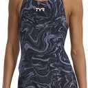 TYR Women's Thresher Hyperblitz Open Back Swimsuit Competitive Racing One Piece Swimwear (Black) Size 34