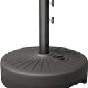 Patio Umbrella Stand, Outdoor Umbrella Base 22L Water Filled Stand, Market Patio Outdoor Heavy Duty Umbrella Holder (Black)