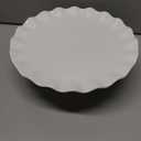 White Cake Stand, 10 Inch Cake Stands for Tea Party, Round Dessert Stand for 8 Inch Cake, Small Cake Plate Cupcake Stand for Dessert Table Display, Ruffle Trim