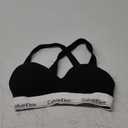 CALVIN KLEIN UNDERWEAR Women Black Solid Crossback Bralette, Size Medium